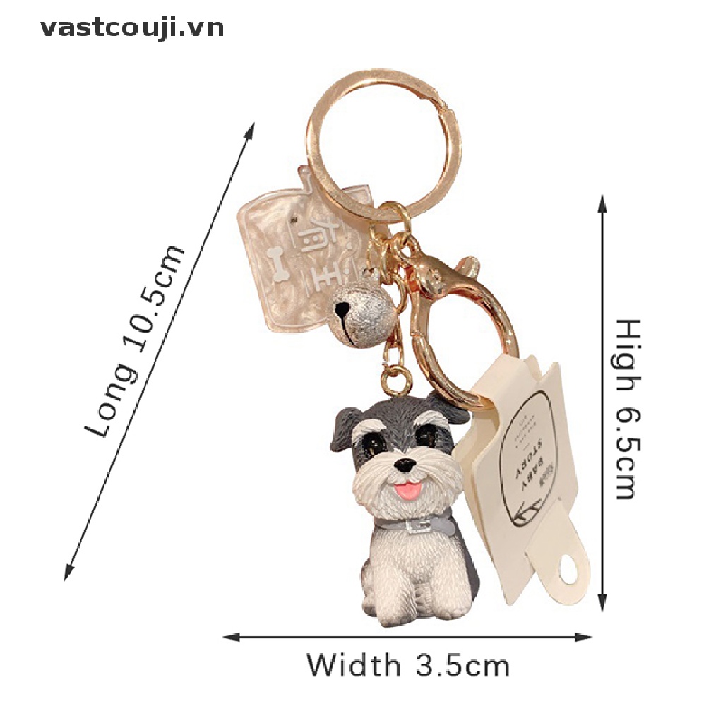 Móc Khóa Hình Chó Poodle Schnauzer Dễ Thương