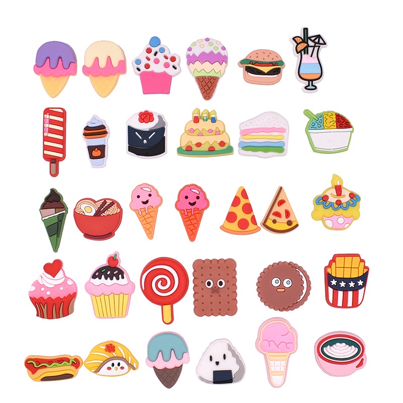 Đồ Trang Trí Hình Giày Crocs Bánh Quy Kem Ốc Quế Hoạt Hình Dành Cho Trẻ Em