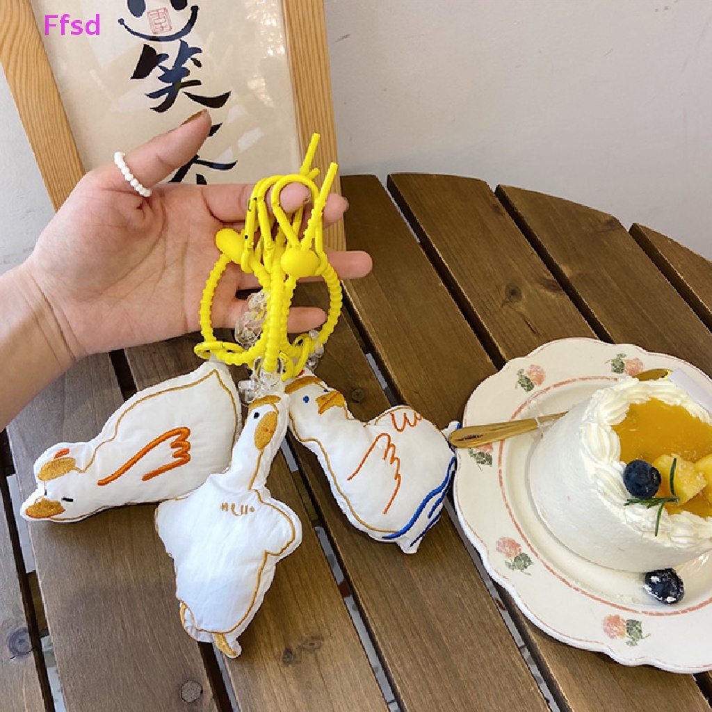 {Ffsd} Móc Khóa Mềm Hình Vịt Nhồi Bông Hoạt Hình Vui Nhộn Trang Trí Túi Xách * Bán Chạy