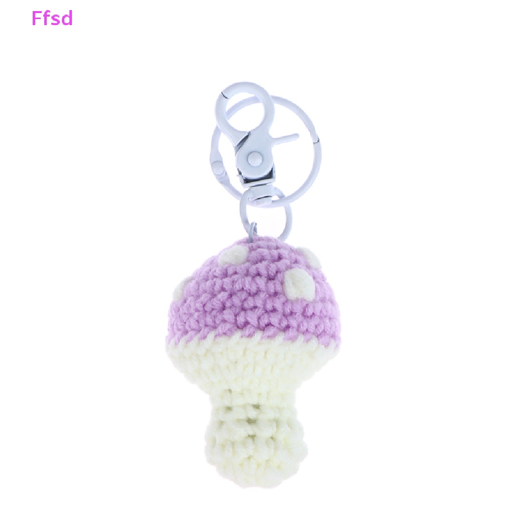 1 Móc Khóa Hình Cây Nấm Đan Len Dễ Thương Thời Trang