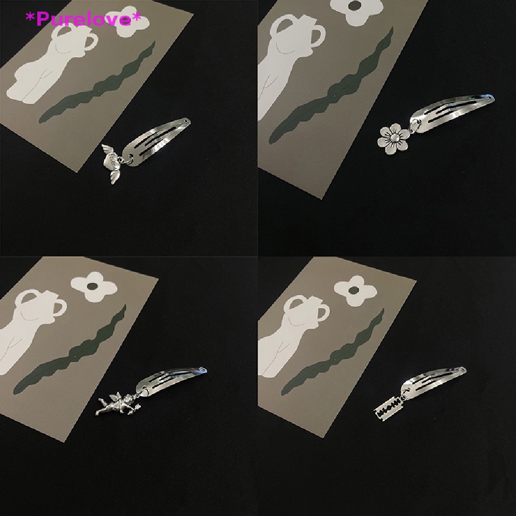 1 Kẹp Tóc Kim Loại Màu Bạc Hình Trái Tim Thời Trang Cho Nữ Mới