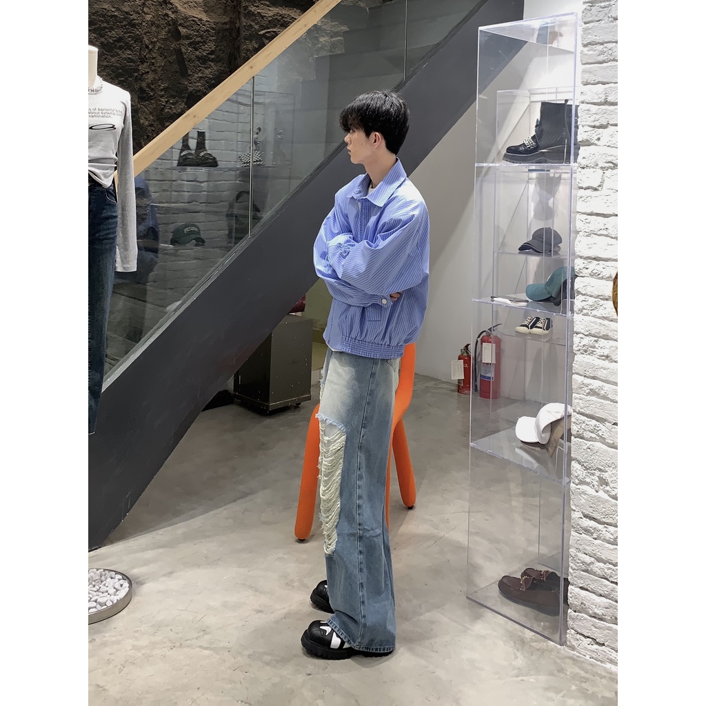 Áo Khoác Sơ Mi Tay Dài Kẻ Sọc Kiểu Retro Đường Phố Thời Trang Mùa Đông Cho Các Cặp Đôi