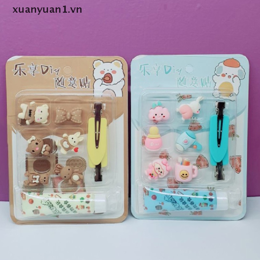 Set Kẹp Tóc Hoạt Hình Dễ Thương Cho Bé Gái