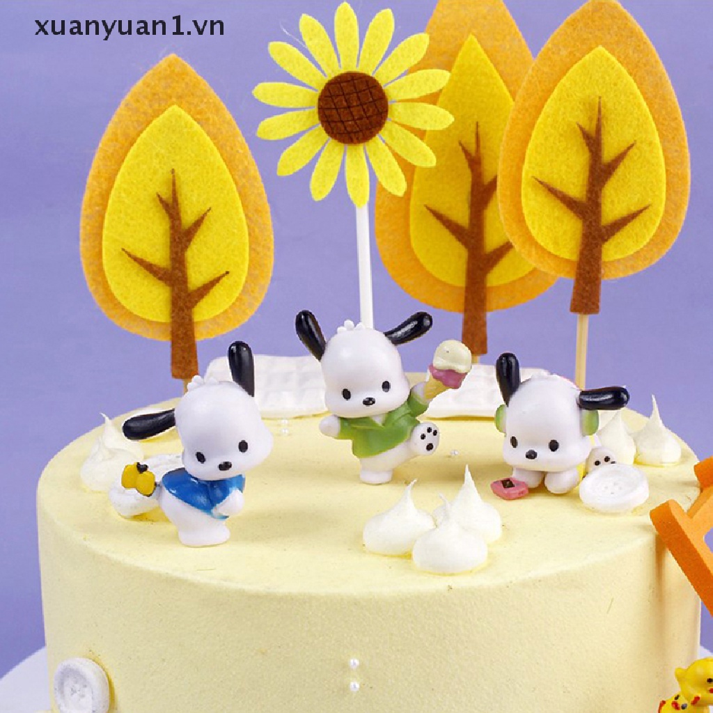 Xuan Set 5 Mô Hình Chú Chó Gachacco Bằng PVC Đáng Yêu Dùng Trang Trí DIY