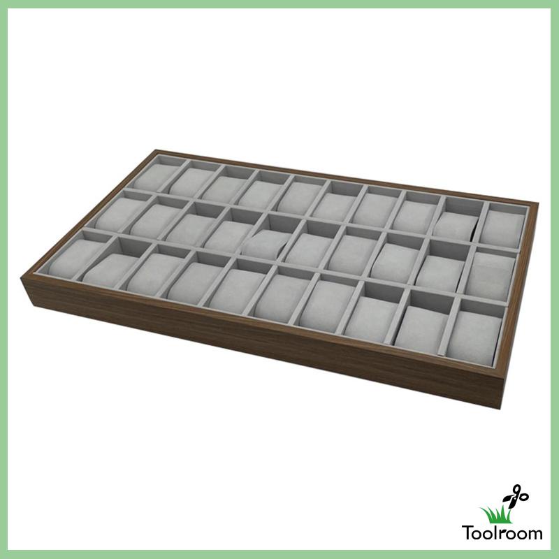 Khay Nỉ 30 Ngăn Xếp Chồng Lên Nhau Đựng Đồng Hồ Tiện Dụng