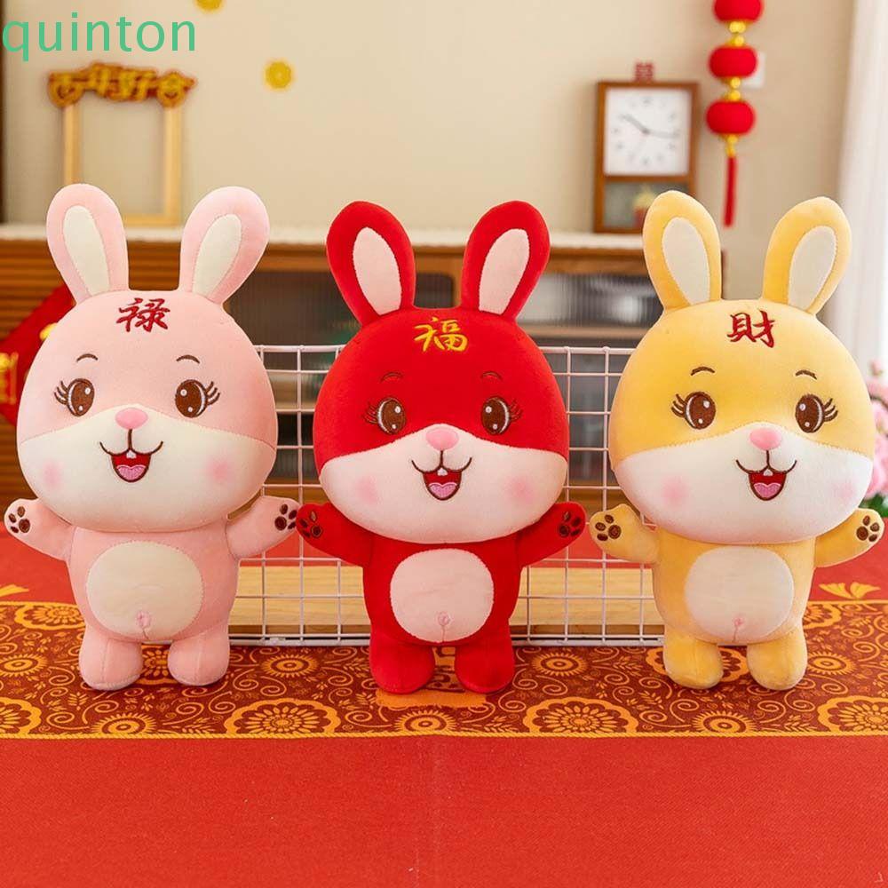 Thỏ Nhồi Bông Cotton Phong Cách Trung Hoa Dễ Thương Dùng Trang Trí Nhà Cửa / Năm Mới