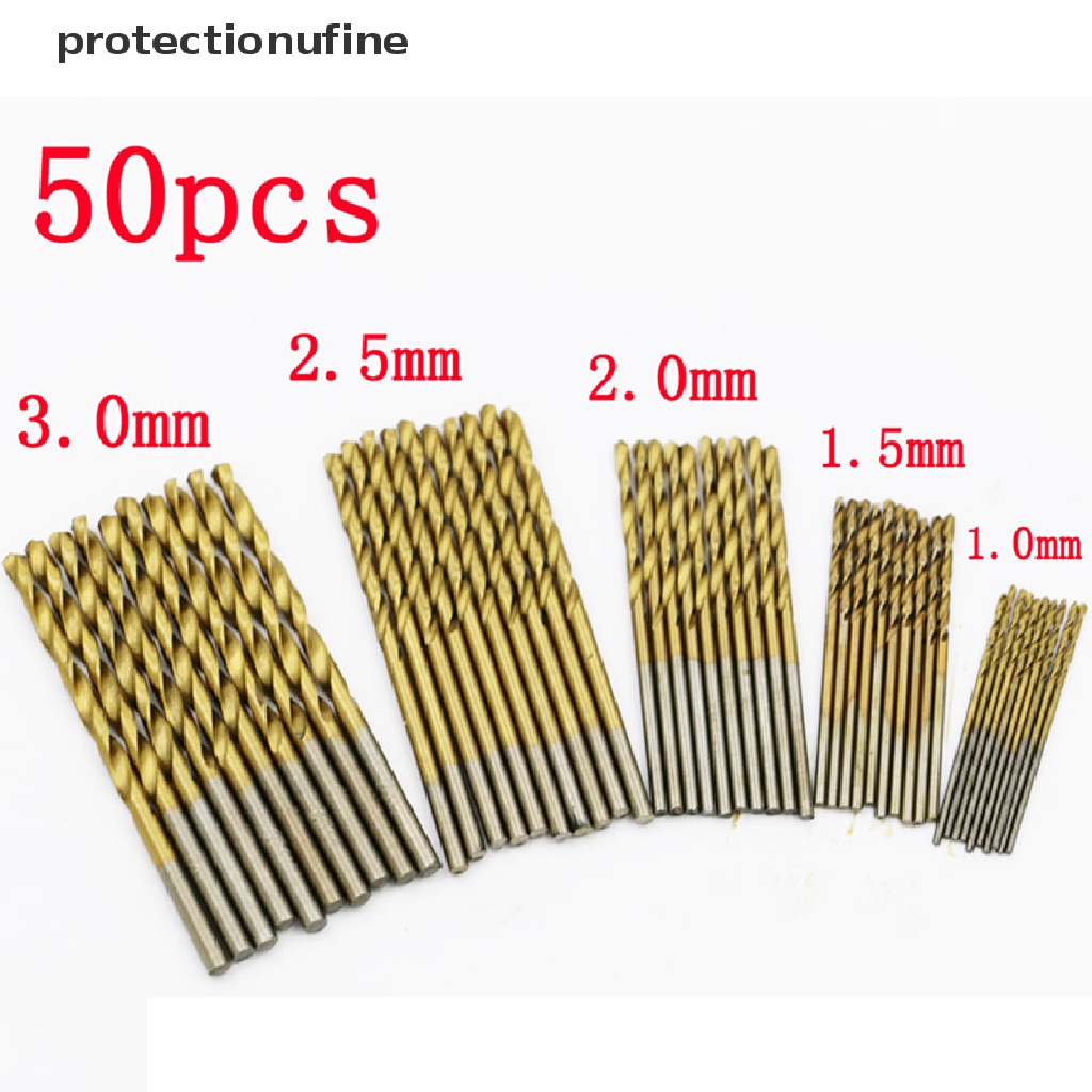 Bộ 50 Mũi Khoan Xoắn Bằng Thép Titan Chất Lượng Cao PR3VN