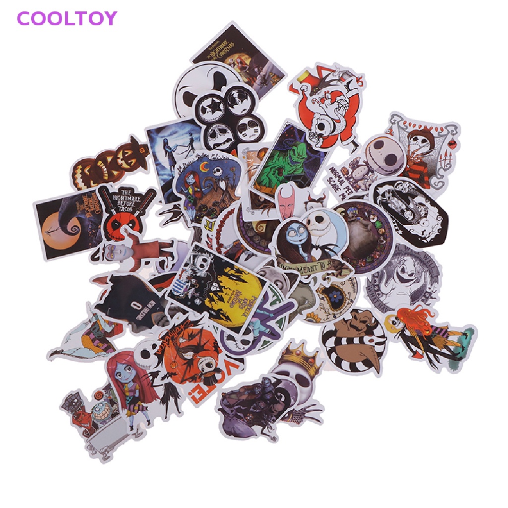 Cooltoy Bộ 50 Sticker Graffiti Dán Laptop Xe Máy Halloween Vui Nhộn Chống Thấm Nước HOT