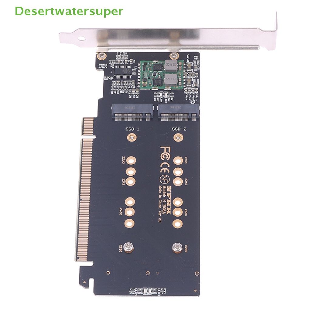 1 Thẻ Bài PCI-E m.2 X16 Sang 4X NVME Pcie PCIE3.0 GEN3 X16 Đến 4 * NVME