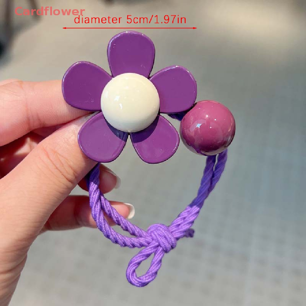 Dây Cột Tóc Co Giãn Đính Hoa Màu Kẹo Dễ Thương Cho Bé Gái