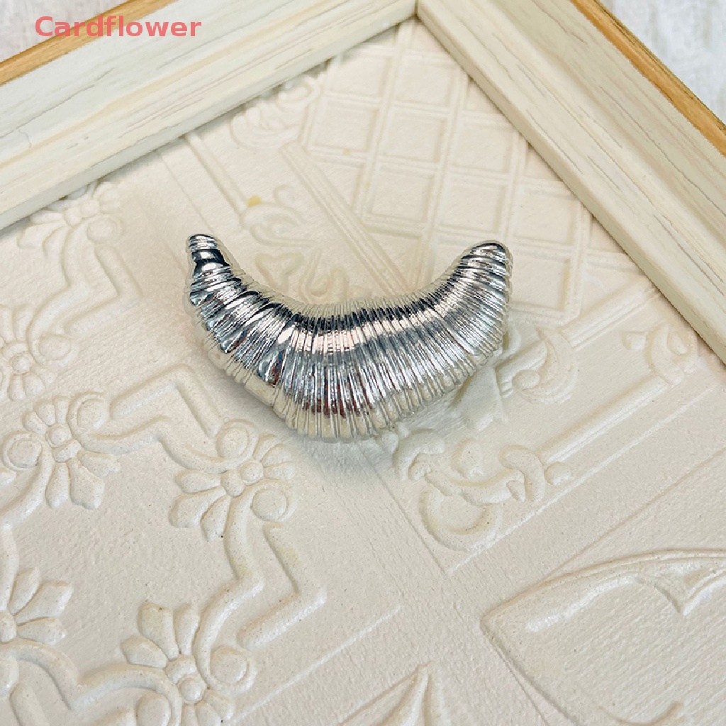 < Cardflower > Ghim Cài Áo Bằng Hợp Kim Hình Sừng Bò Croissant Chống Trượt Phụ Kiện Điện Cực Cho Quần Áo Corsage Mới