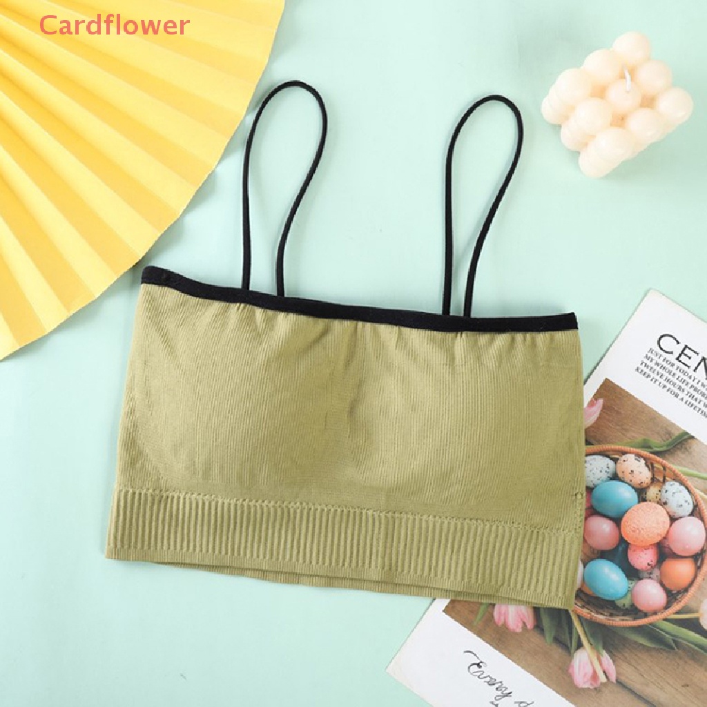 < Cardflower > Áo Ống Mỏng Không Đường May Hở Lưng Phong Cách Hàn Quốc Cho Nữ Mới