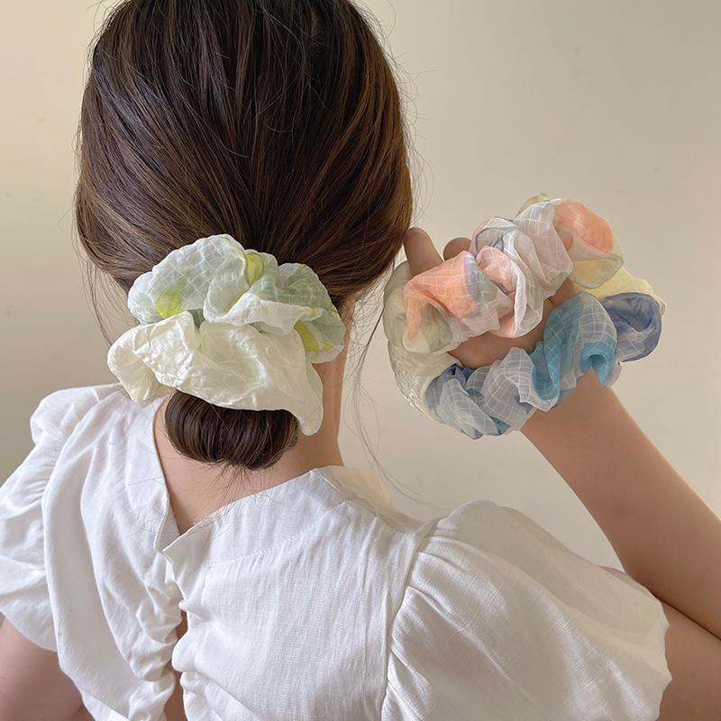 Dây Buộc Tóc Đuôi Ngựa Bằng Da Cao Cấp Nhiều Màu Sắc Hỗn Hợp Thời Trang Mùa Hè Dành Cho Bạn Gái