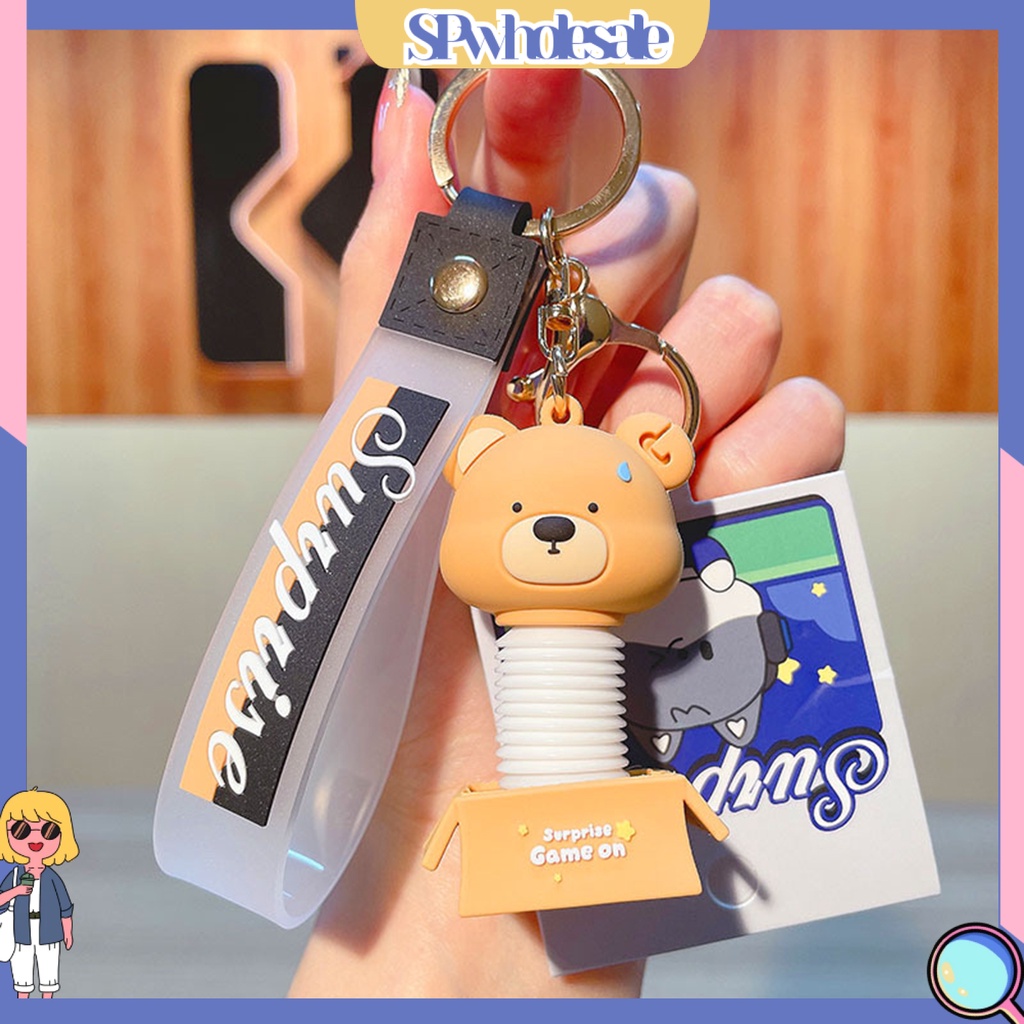 <SPwholesale> Móc Chìa Khóa Xe Hơi Thiết Kế Hình Động Vật Hoạt Hình Bắt Mắt Đa Năng Dễ Sử Dụng