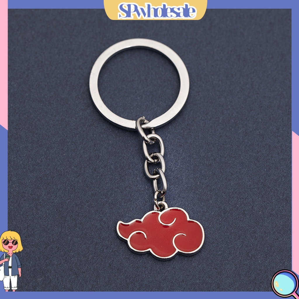 &lt;SPwholesale&gt; Vòng cổ / Móc Khóa Giả Da Mặt Hình Đám Mây Đỏ