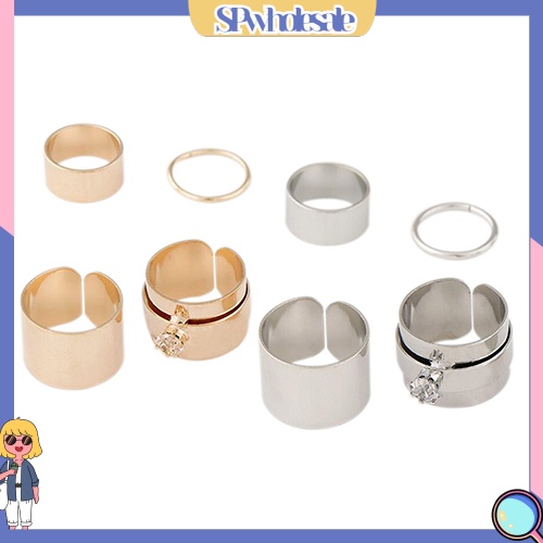<SPwholesale> Bộ 4 Nhẫn Đeo Đốt Ngón Tay Thời Trang Cho Nam Và Nữ