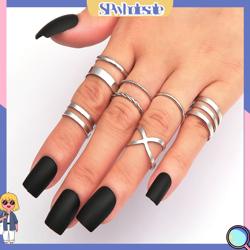 <SPwholesale> Bộ 8 Nhẫn Thời Trang Thanh Lịch Dành Cho Nữ