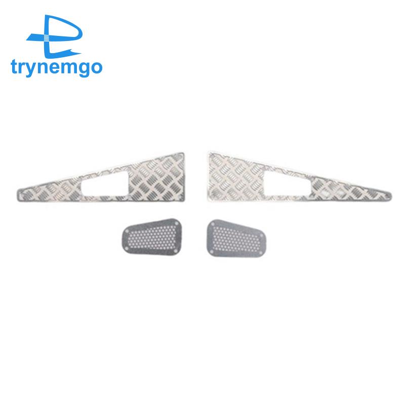 Tấm Lưới Tản Nhiệt Màu Đen Bằng Thép Không Gỉ Gắn Mui Xe Hơi Điều Khiển Từ Xa Traxxas TRX4M Defender 1 / 18