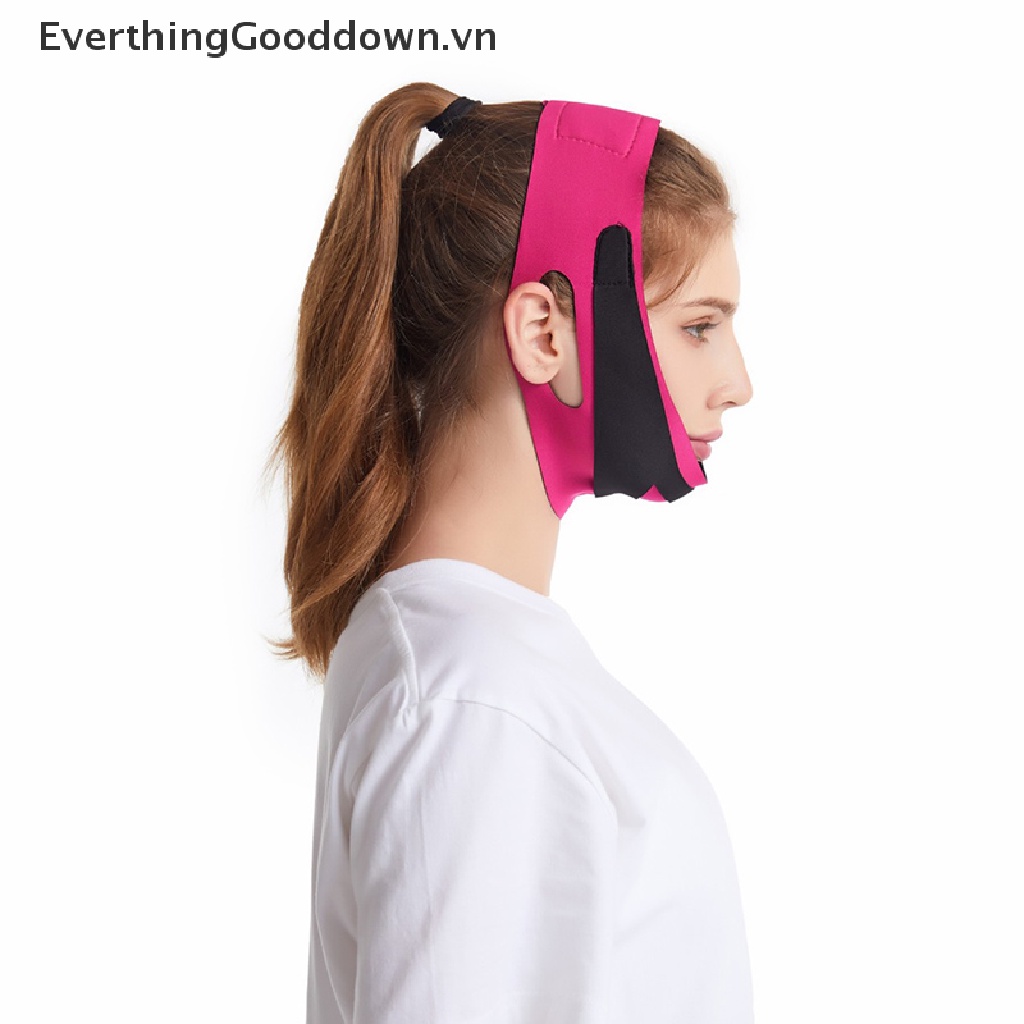 Everthinggood Đai Mát Xa Nâng Cơ Mặt Co Giãn Tạo Cằm Chữ V