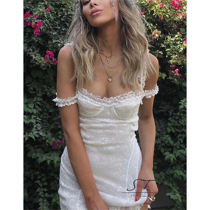 Đầm Hai Dây CY03 Họa Tiết Hoa Thời Trang Mùa Hè Cho Nữ