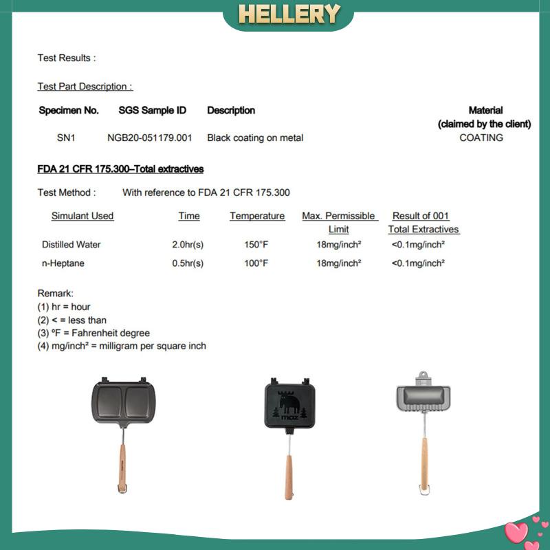 Khuôn Làm Bánh Sandwich Với Tay Cầm Có Thể Tháo Rời Tiện Dụng Cho Gia Đình / Dã Ngoại