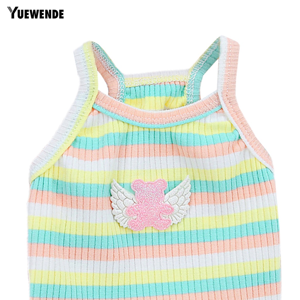 Yue.z Đầm Công Chúa Họa Tiết Kẻ Sọc Nhiều Màu Sắc Mỏng Thời Trang Mùa Hè Dành Cho Cún Cưng