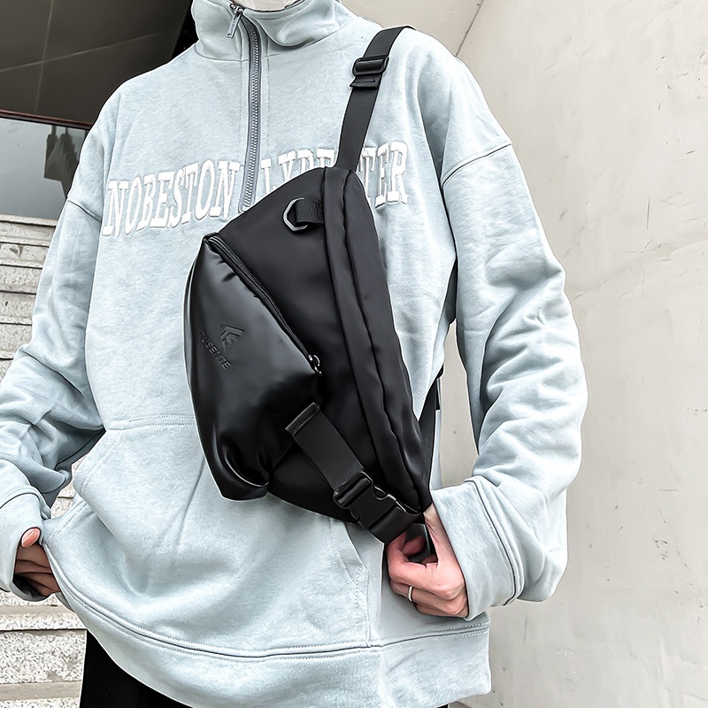 Túi Đeo Chéo Ngực Chống Thấm Nước Phong Cách Hàn Quốc Đơn Giản Dành Cho Nam Nữ