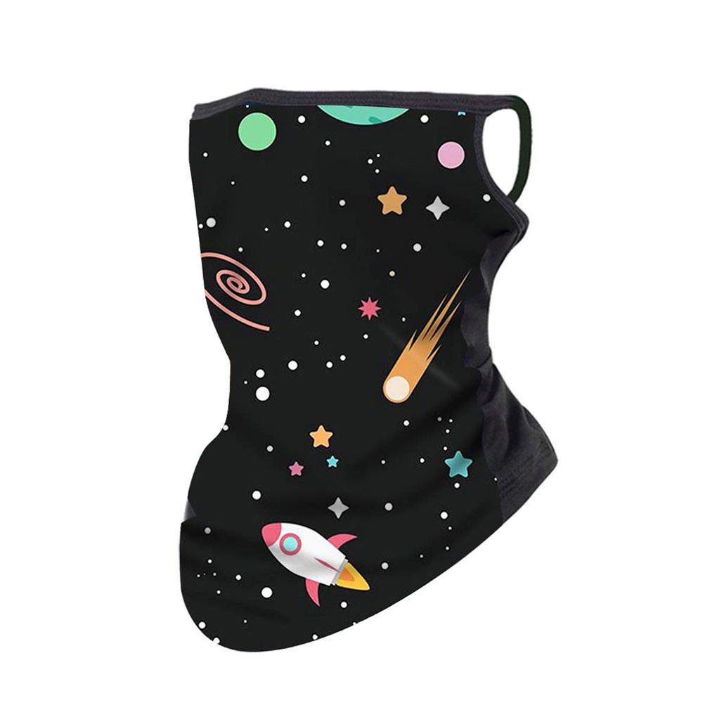 Khăn Choàng Cổ 1 / 2 / 3 / 5 Hình Tam Giác In Kỹ Thuật Số Chống Gió Có Vòng Đeo Tai Cho Bé Chơi Thể Thao Ngoài Trời