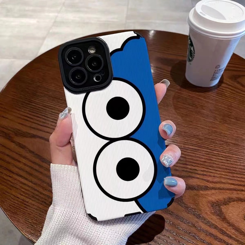 Ốp Điện Thoại Silicon TPU Mềm Chống Sốc Hình Đôi Mắt To Bảo Vệ Toàn Diện Cho Iphone 14 Plus 13 Pro Max 12 11 X Xs Xr 8 7 Plus