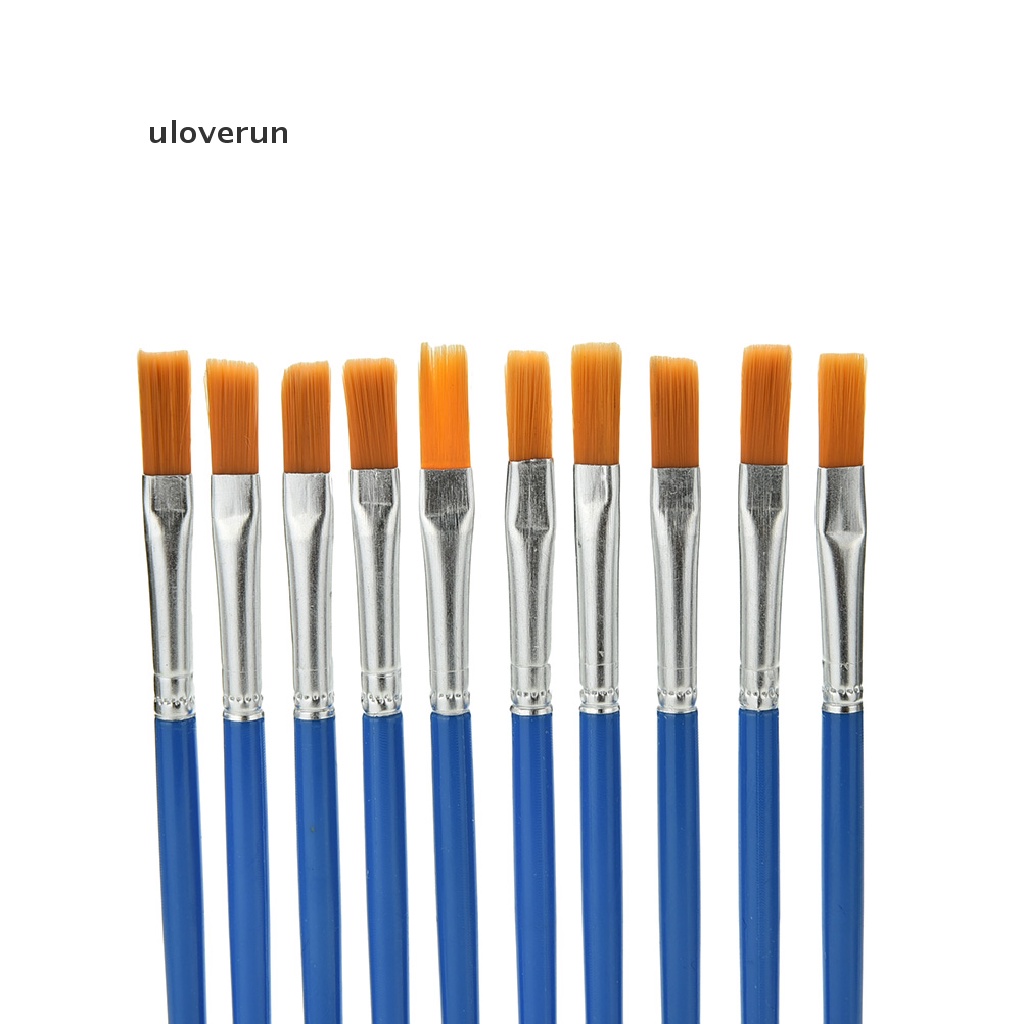 Set 10 Cọ Vẽ Màu Nước Bằng Nylon Dành Cho Trẻ Em