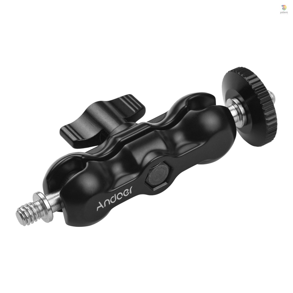 ANDOER Cánh Tay Ma Sát Cách Điện Tiêu Chuẩn Hai Đầu Ốc Vít 1 / 4-inch Cho Màn Hình Máy Ảnh Đèn LED / Micro