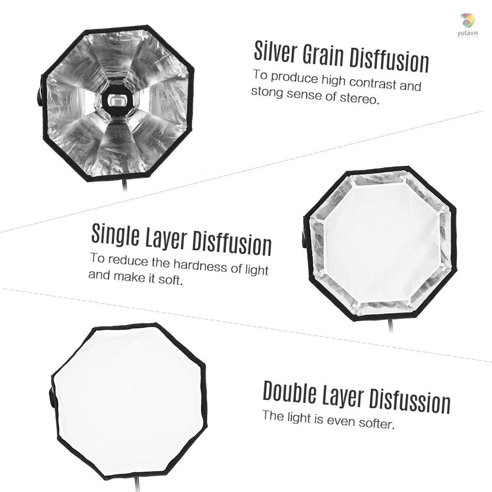 Hộp Đèn Flash Godox Yongnuo Andoer 8 Cánh 65cm Có Thể Gập Lại Với Tay Cầm Vải Mềm