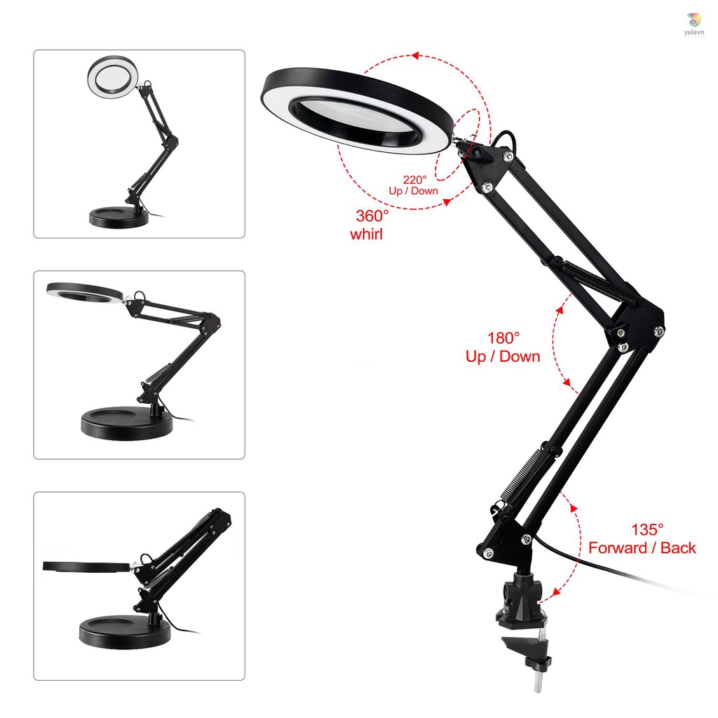 Đèn LED Đọc Sách 5X Có Thể Gập Lại Sạc USB