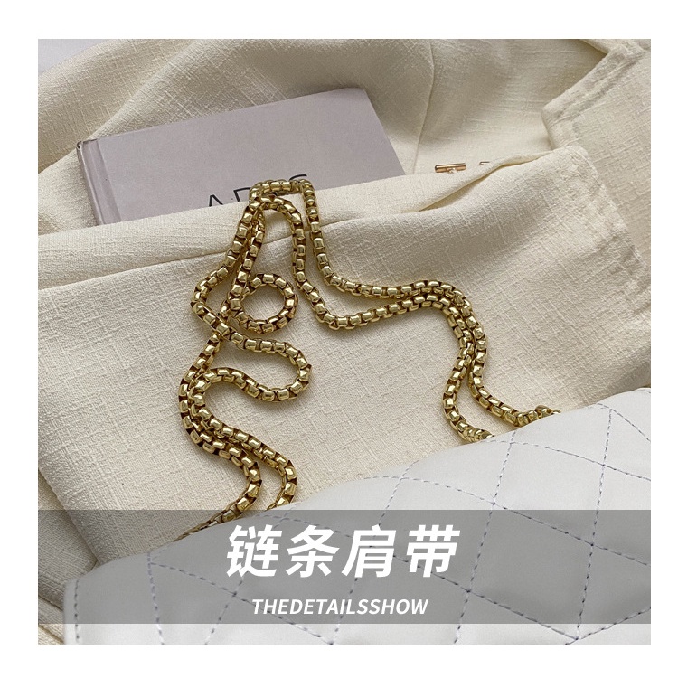 Túi Xách Đeo Vai Hình Vuông Cỡ Nhỏ Phối Dây Đeo Sợi Xích Thêu Họa Tiết Thời Trang 2023 Cho Nữ