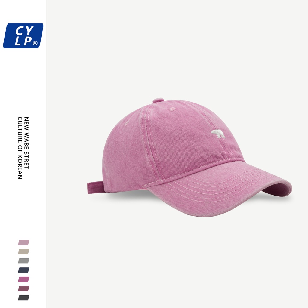 Mũ Lưỡi Trai Thêu Hình Gấu Bắc Cực Thời Trang Hàn Quốc Dành Cho Nam Nữ