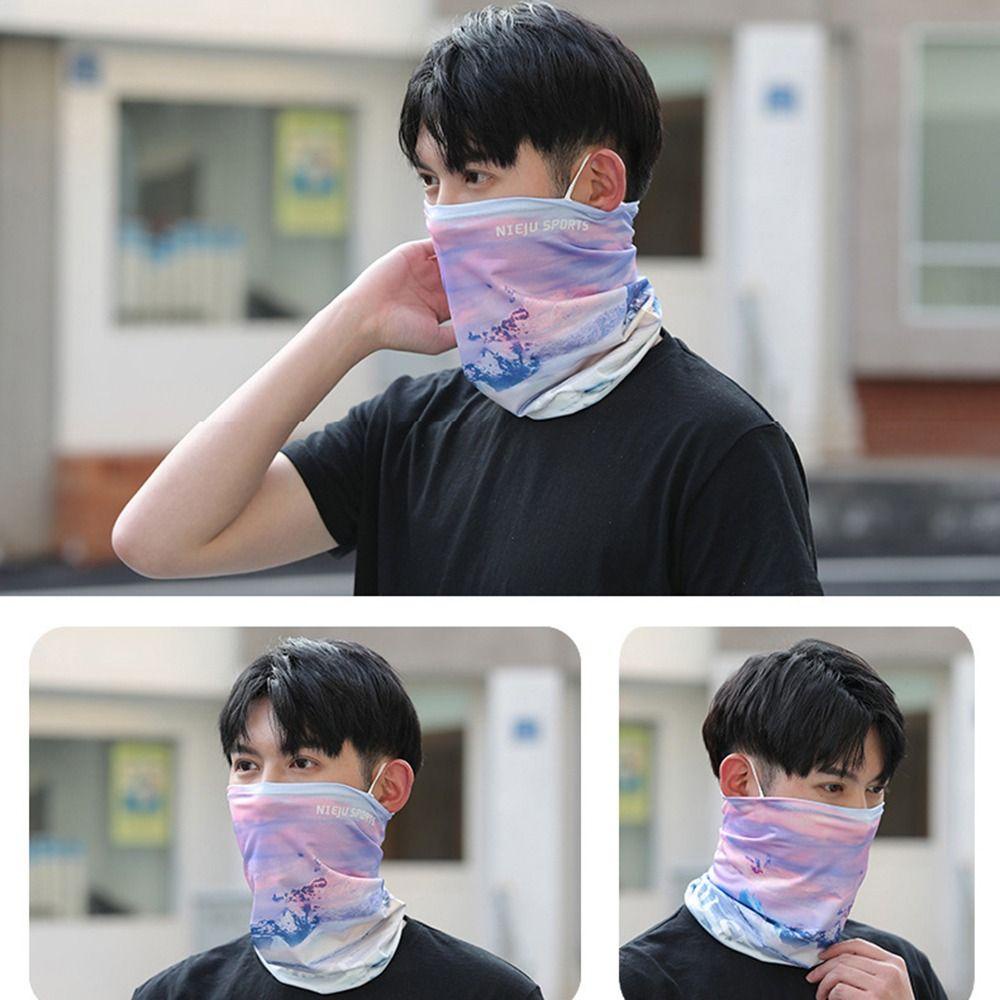 DARNELL Khẩu Trang Lụa Lạnh Che Mặt Và Cổ Chống Gió Bảo Vệ Tai Dùng Khi Lái Xe Ngoài Trời Vào Mùa Hè Cho