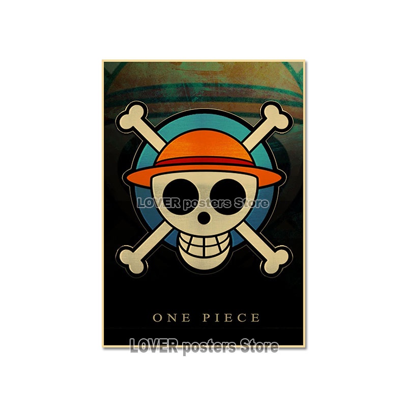 Tranh Giấy Kraft Treo Tường Họa Tiết Manga Cướp Biển Retro 42X30CM Trang Trí Phòng Ngủ / Nhà Cửa / Quán Bar