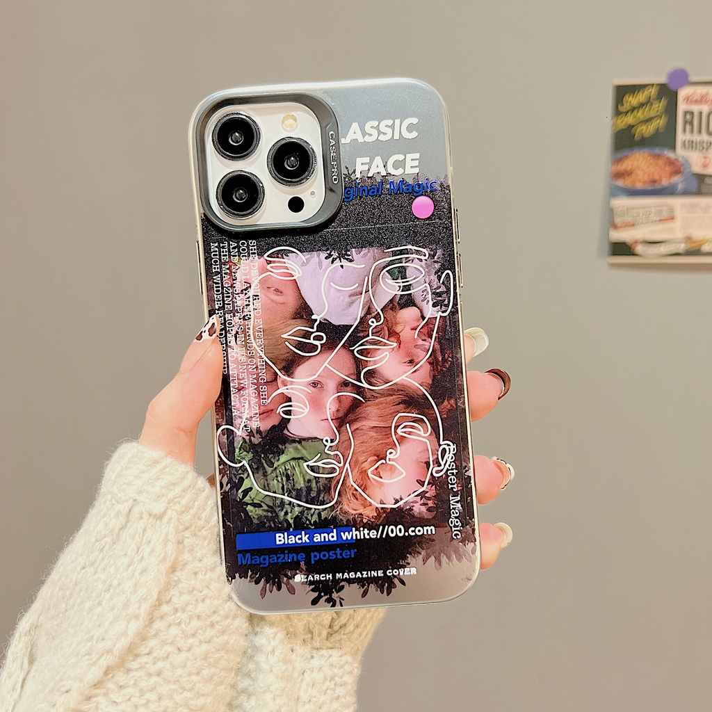 Ốp Điện Thoại TPU Mềm Họa Tiết Nhãn Hiệu Mạ Điện Màu Bạc Bảo Vệ Toàn Diện Cho iphone 13 14 12 11 pro max