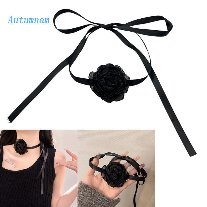 Vòng Cổ Choker Họa Tiết Hoa Phong Cách Punk Thời Trang Cho Nữ