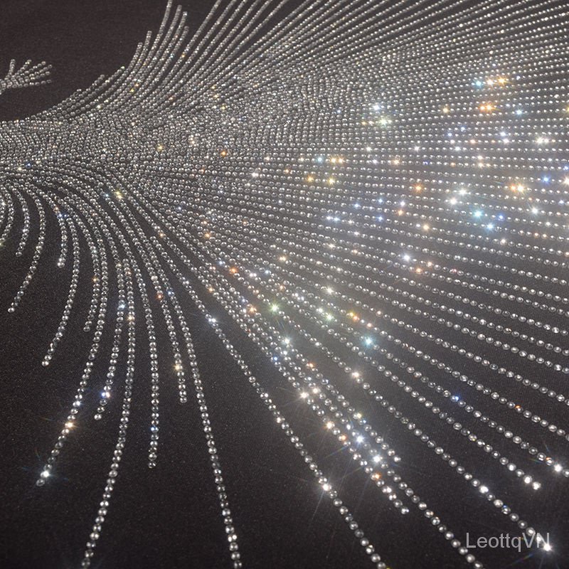 Hàng Mới Về Nhãn Dán Quần Áo Đính Đá Họa Tiết Thiên Nga Siêu Nhấp Nháy Phong Cách Mới DIY Jtmm