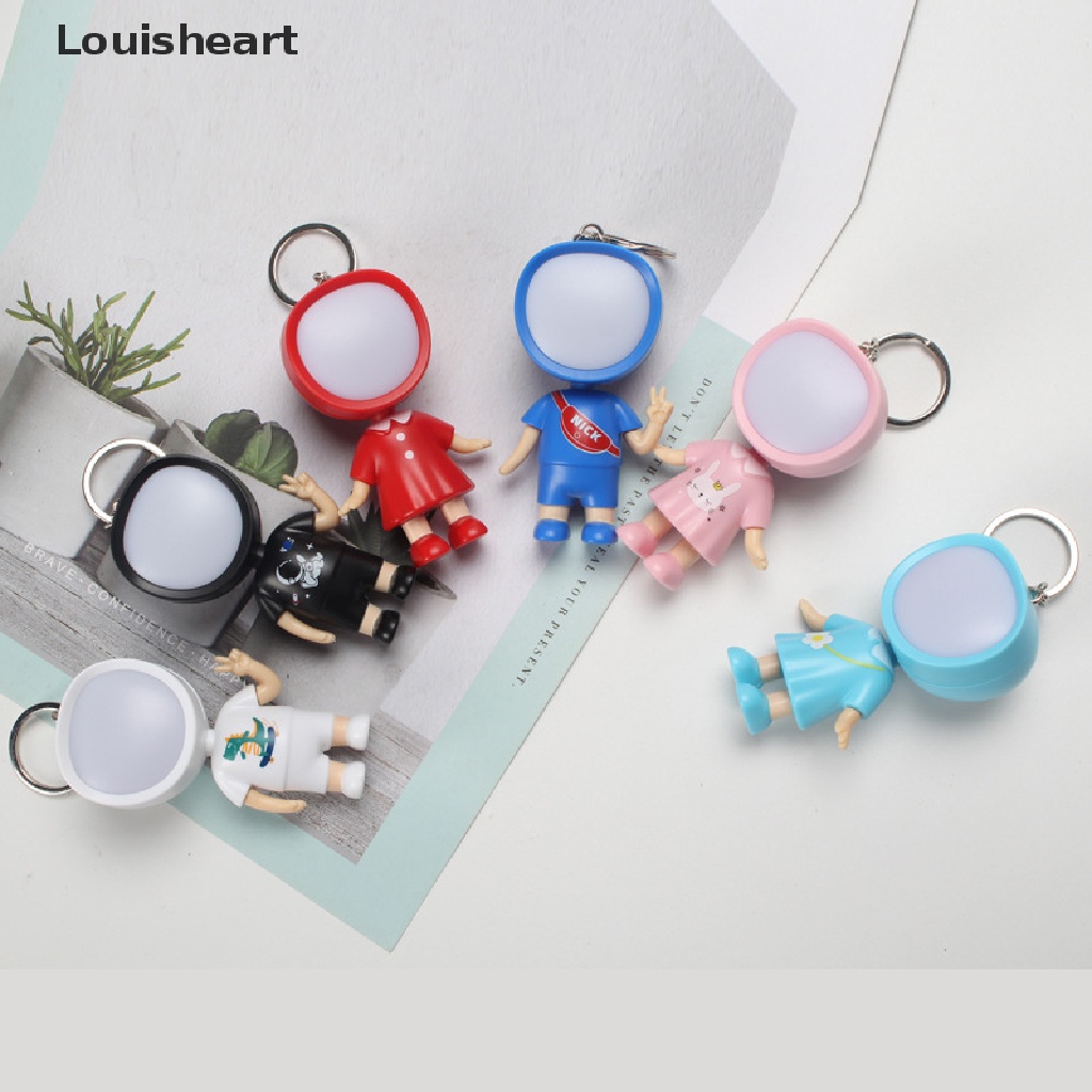 Móc Khóa Đèn Pin Led Louisheart Hình Búp Bê Hoạt Hình Sáng Tạo Bằng Nhựa Bền Bỉ Thích Hợp Làm Quà Sinh Nhật TFG