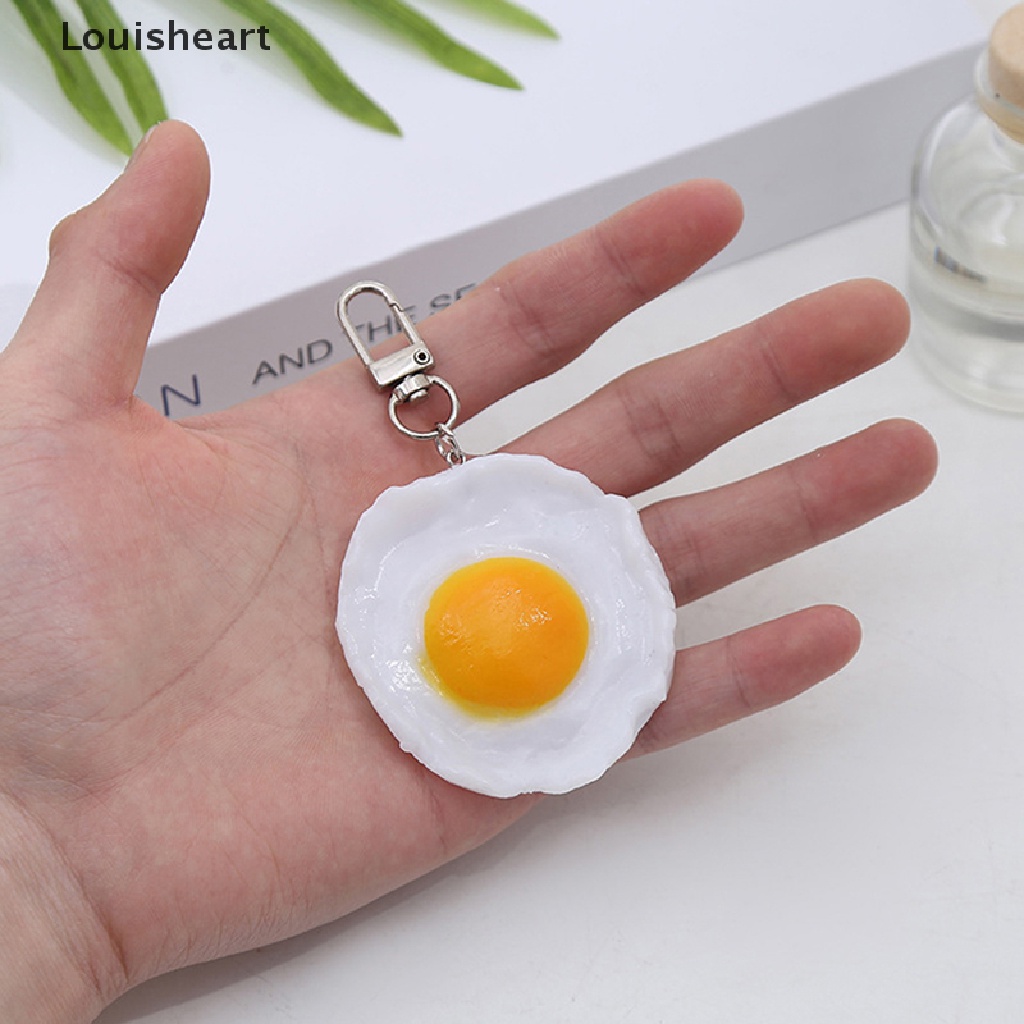 Louisheart Móc Khóa Hình Trứng Chiên Ngộ Nghĩnh Cho Nam Nữ