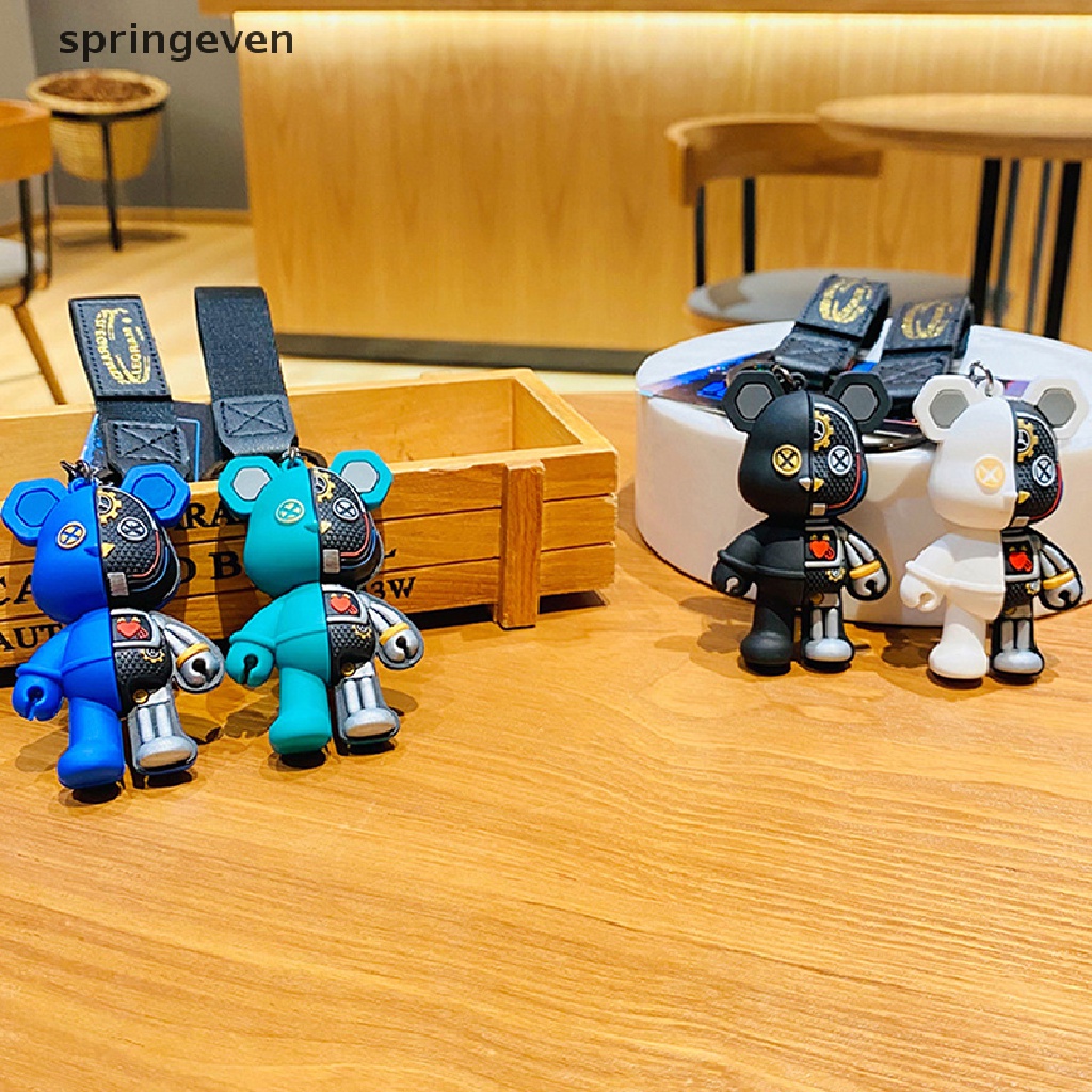 Móc Khóa Hình Đầu Lâu Cơ Bắp Gấu Hoạt Hình Vui Nhộn Thời Trang