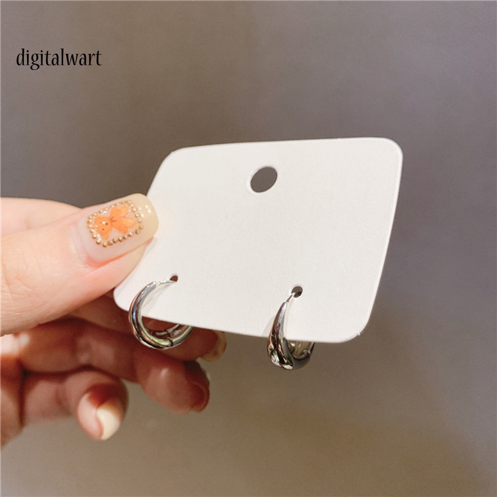 Kỹ Thuật Số| 1 Đôi Bông Tai Tròn Mạ Điện Hình Giọt Nước Dày Dặn Thời Trang