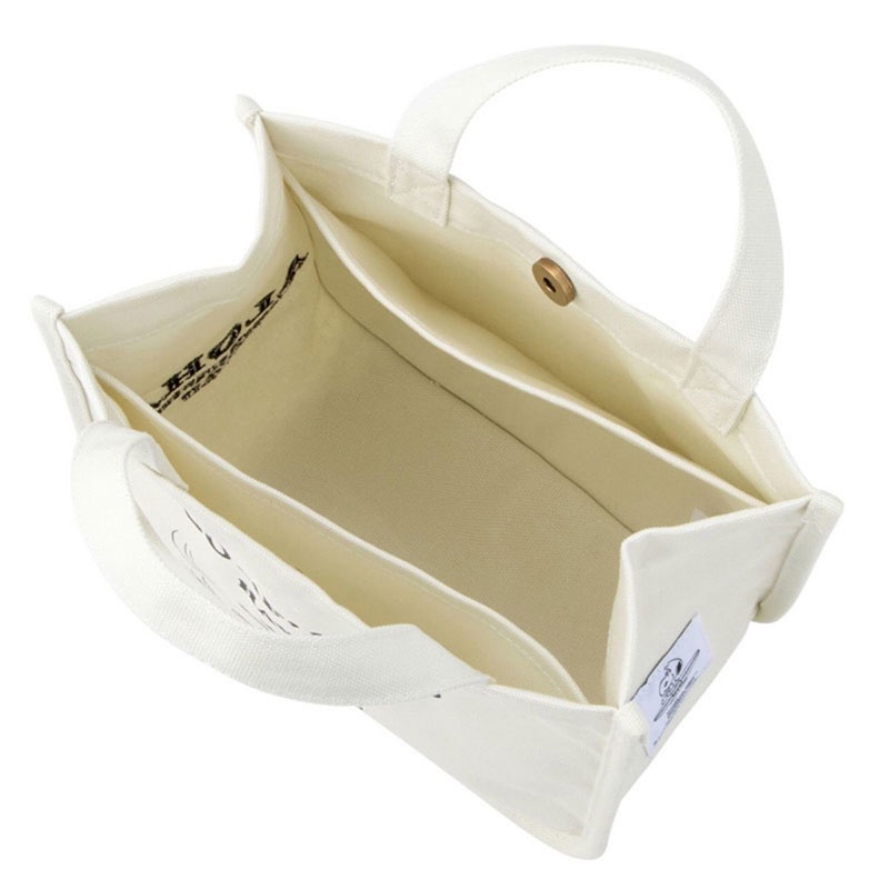 Aolang Túi Tote Vải Canvas Đựng Hộp Cơm Trưa Cỡ Lớn In Hình Snoopy Thời Trang