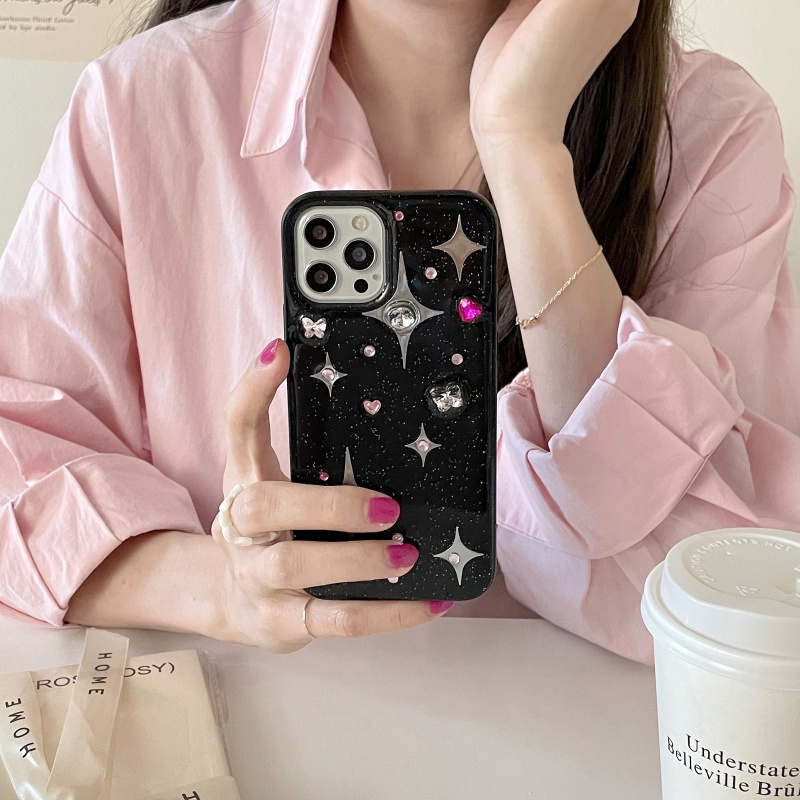 Ốp Điện Thoại Đính Đá 3D Cho iPhone 11 12 12Pro 14Promax 13 13Pro 13promax 14 12promax 14Pro iPhone13promax