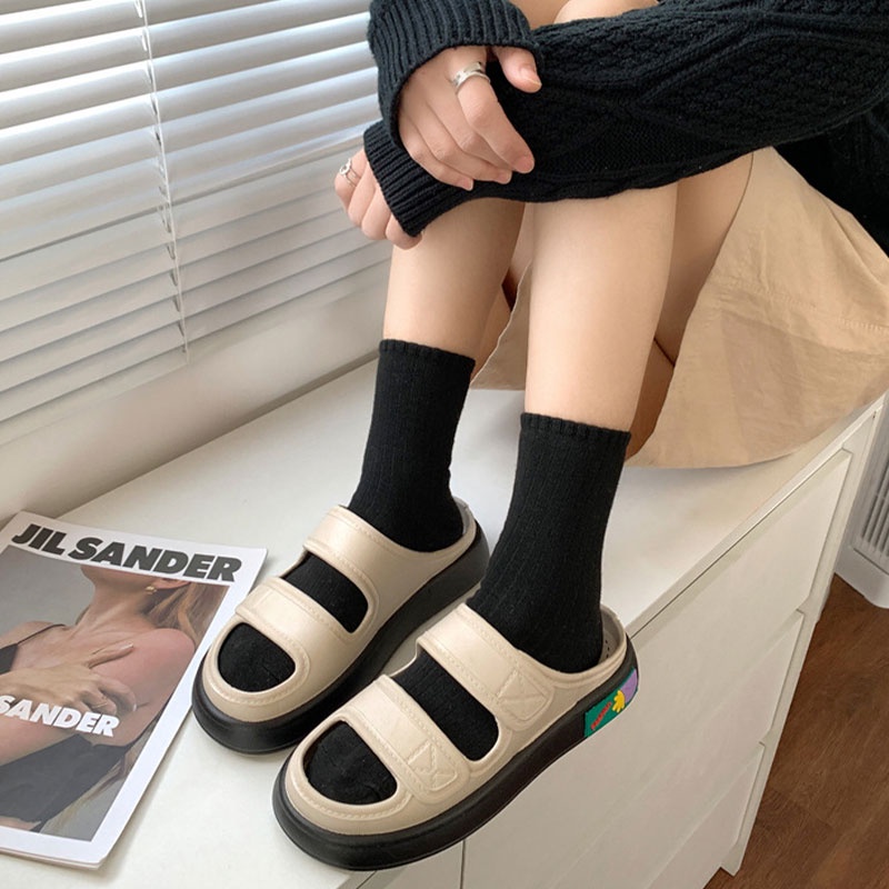 Dép Sandal Đế Dày Thời Trang Đi Biển Cho Nữ