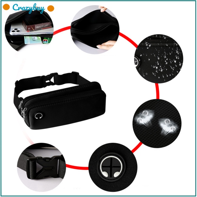 Cr Túi Đeo Hông Thể Thao Hai Lớp Thời Trang Tiện Dụng