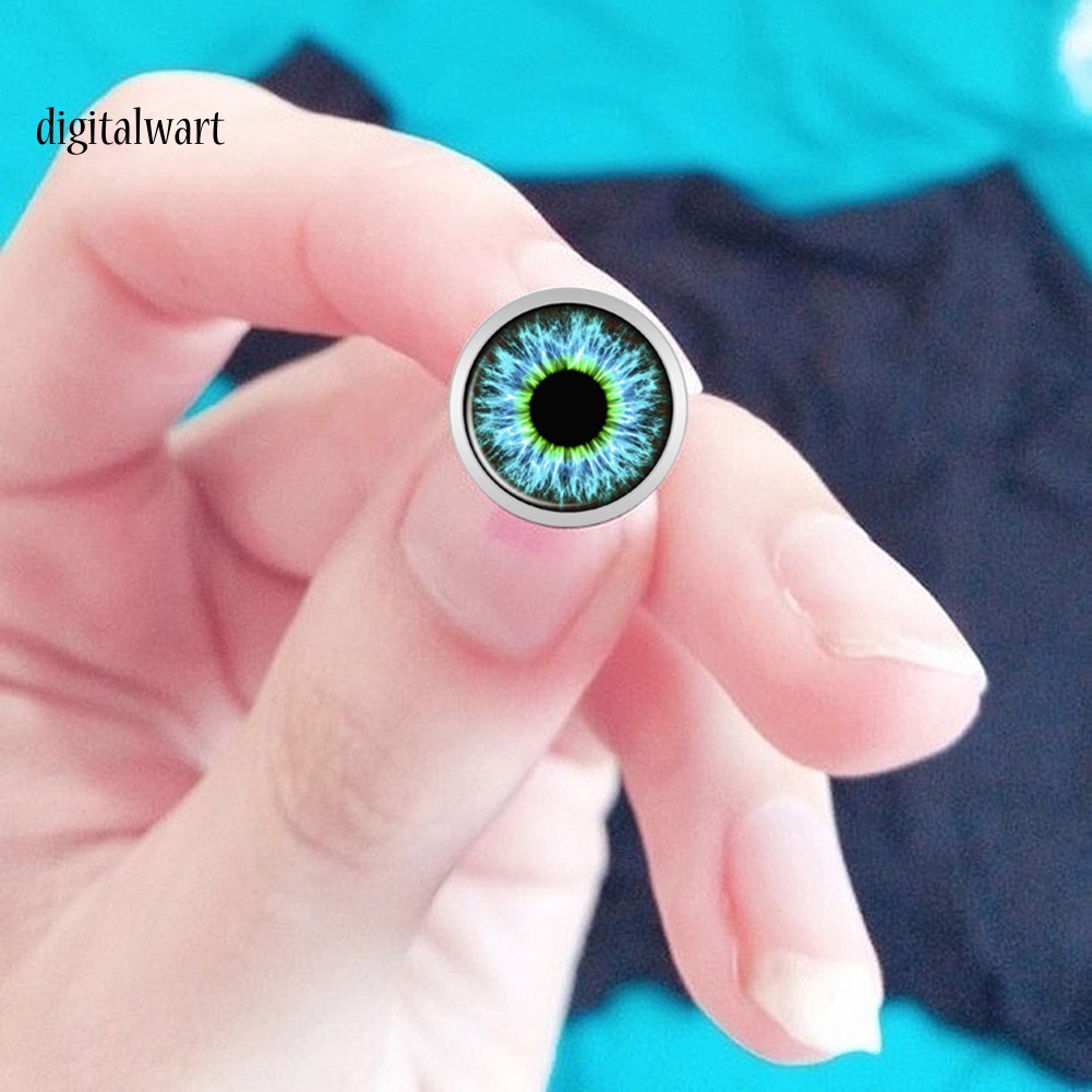 Kỹ Thuật Số| 1 Khuyên Nong Tai Hình Đôi Mắt Tráng Men