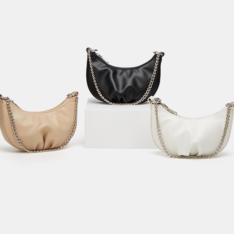 Ielgy Túi Xách Đeo Vai Phối Dây Xích Dày Gấp Gọn Đơn Giản Cao Cấp Dễ Phối Đồ Cho Nữ